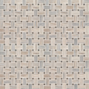 Bathroom Wall- Angora Basketweave 12X12 Mosaic