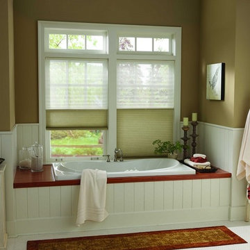 Bathroom Window Coverings - Blackout Trishade Honeycomb Shades