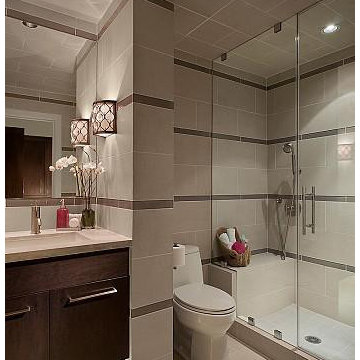 Bathroom with Crossville Empire tile 'Alabaster'