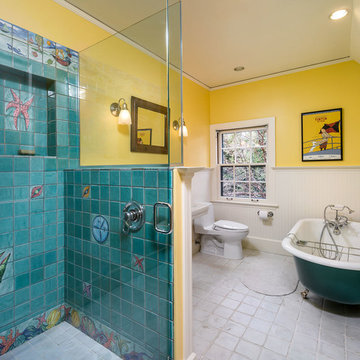 Bathroom with custom tile shower