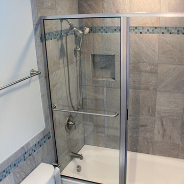 Bathroom with Glass Tile Accents