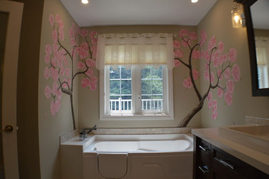 Bathroom with Mural