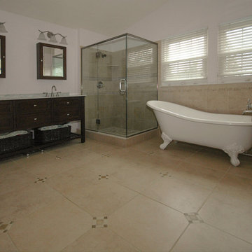 Bathroom with pedestal tub