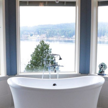 Bathroom with Puget Sound View