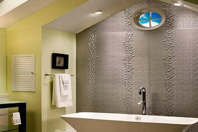 Example of a mid-sized master bathroom design in Boston