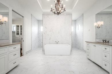 Inspiration for a contemporary bathroom remodel in Dallas