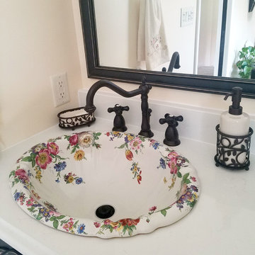 Bathrooms - Hand Painted Floral Sinks