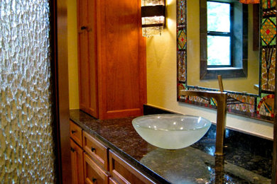Example of an eclectic bathroom design in Austin