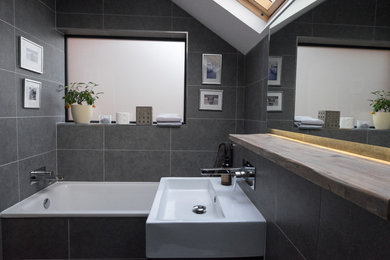 Contemporary bathroom in Sussex.