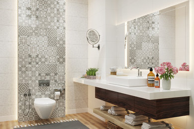 デリーにあるアジアンスタイルのおしゃれな浴室の写真