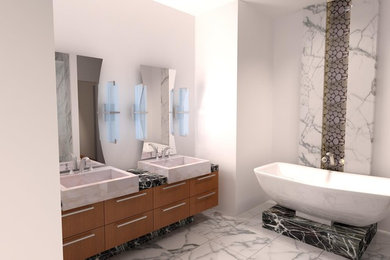 Bathroom - contemporary bathroom idea in Las Vegas