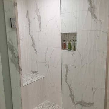 Bathrooms - Tile & Carrara Marble
