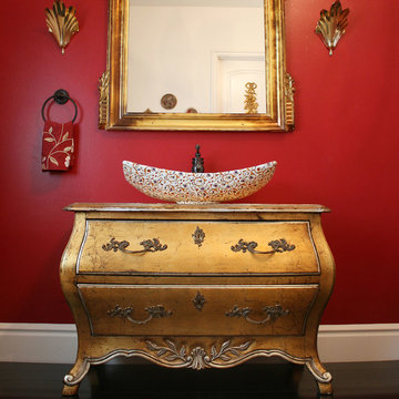 Bathrooms with Gold & Platinum Hand Painted Sinks