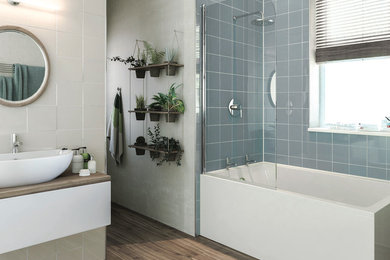 Example of a minimalist bathroom design in West Midlands