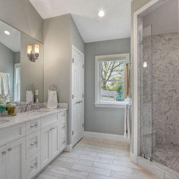 Beach Inspired Small Master Bathroom Remodel in Malibu, CA