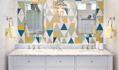 Trending Now: A Shot of Color in the Bathroom