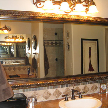 Framed Bathroom Mirror Photos Ideas, Tile Mirror Frame Kit