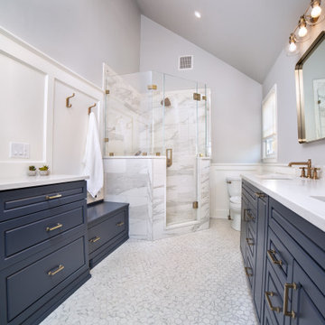 Beautiful Blue Bath Remodel