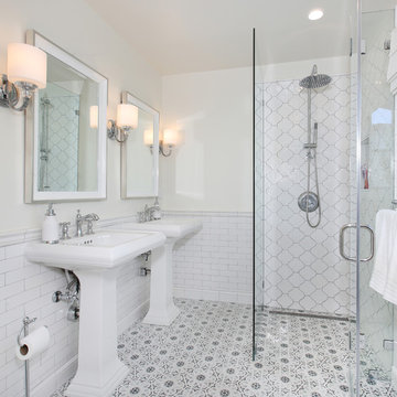 Beautiful mosaic bathroom tiles-Contemporary Modern House in South Bay