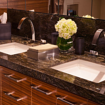 Contemporary Undermount Sink with Built-in Vanity