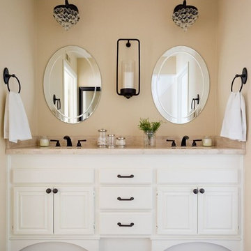 Bedroom Ensuite with Barn Door Headboard