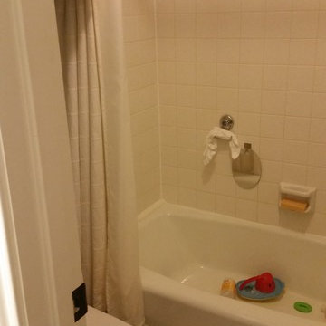 BEFORE PHOTO of outdated bathroom