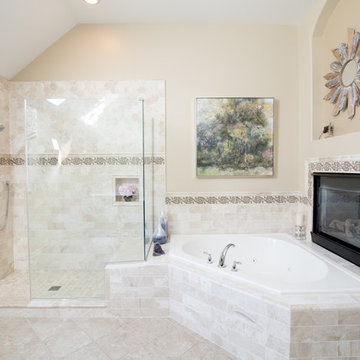 Beige Marble Master Bathroom