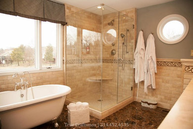 Design ideas for a classic bathroom in St Louis.