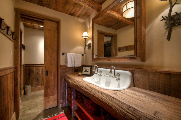 Rustic Bathroom by Laura Fedro Interiors, Inc.