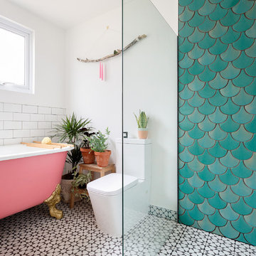 Birmingham House ¦ Fish Scale Tiles ¦ Sea Green and Jade Colour