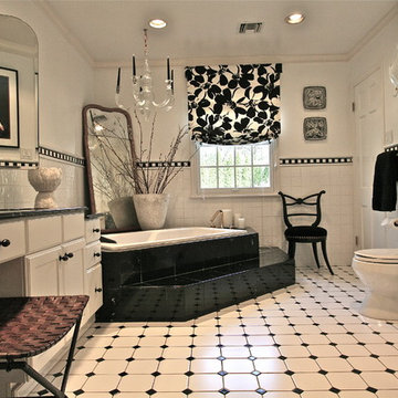 Black And White Tile Floor Bathroom, Black And White Tile Floor Ideas