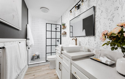 Bathroom of the Week: Black, White and a Touch of Floral