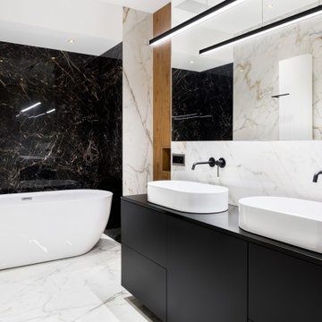 Black and White Marble Bathroom