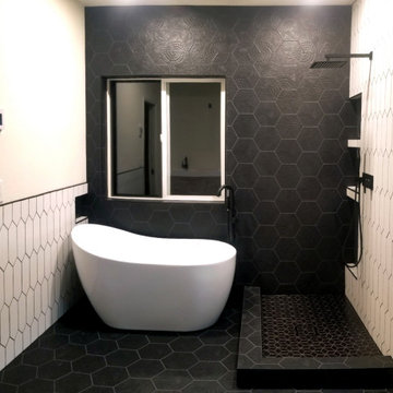 Black and White Master Bathroom Remodel