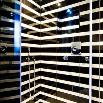 Black & White Striped Bathroom Brighton & Hove