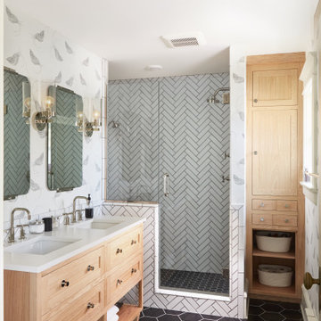 Black and White Tile Bathroom