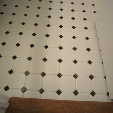 Black and White Tile Floor