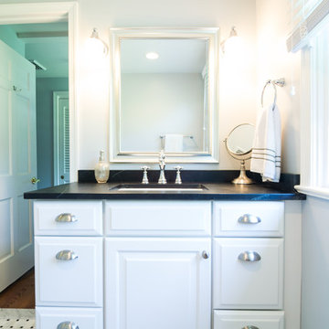 Black and White Vanity in Master Bathroom in Newtown Square, PA