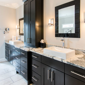Black Cabinetry Master Bath