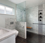 bathroom-shower-shelves - Harrell Design + Build