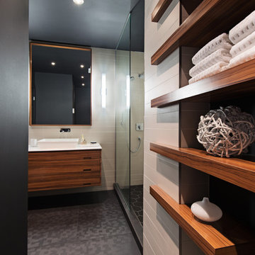 Black Modern Bathroom, Salle de bain moderne noire
