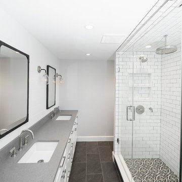Black, White and Gray Master Bath