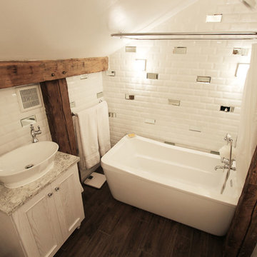 Blingy White Bathroom ~ Medina, OH
