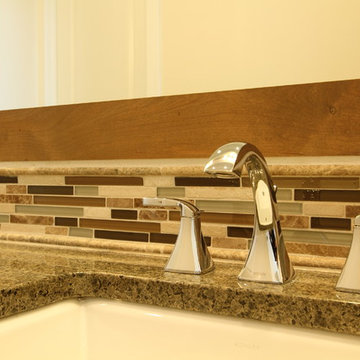 Bliss Glass/Bamboo Mosaic on vanity in Englewood, CO