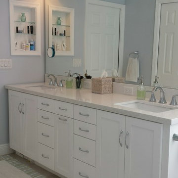 Blue and White Master Bathroom