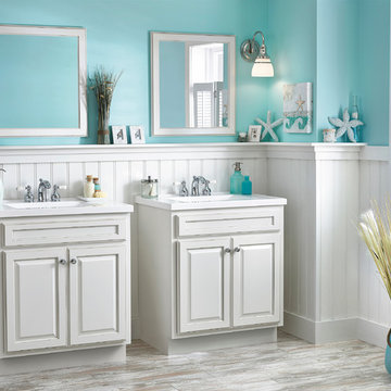 Blue & White Seaside Vanity | Haas Cabinet