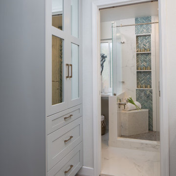 Blue Master Bathroom