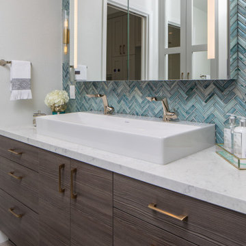 Blue Master Bathroom