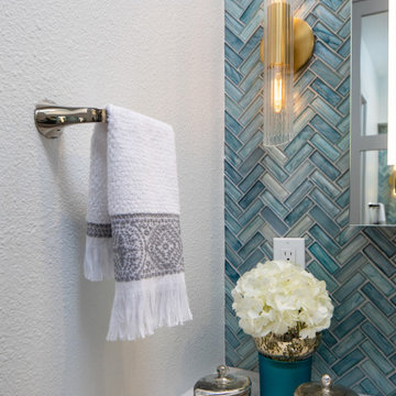 Blue Master Bathroom