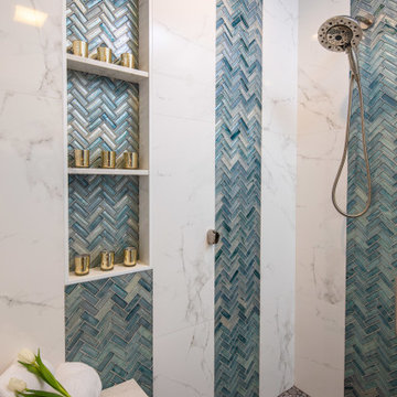 Blue Master Bathroom